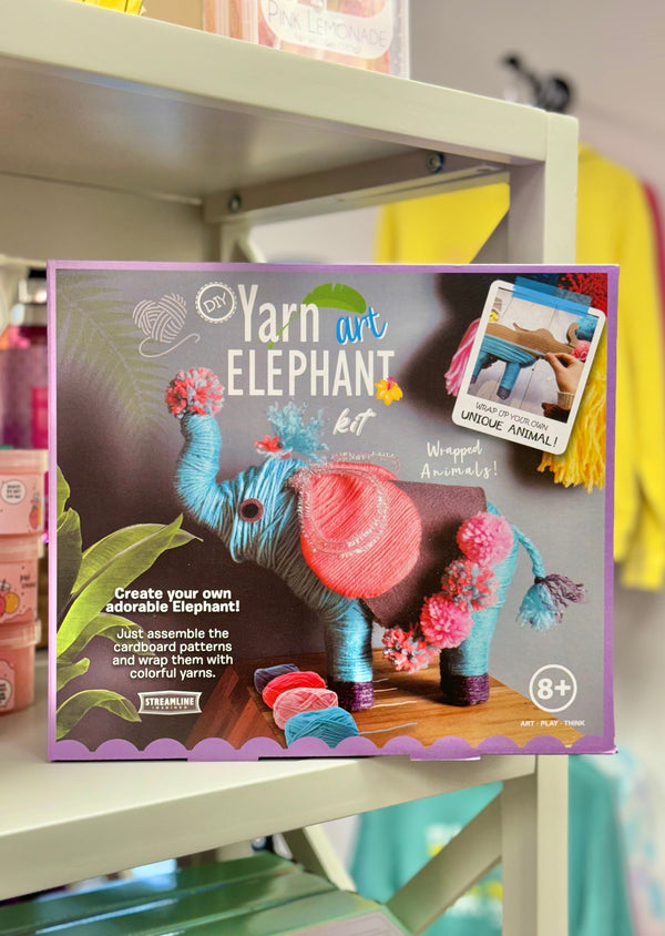 DIY Yarn Animal Art Kit - Elephant