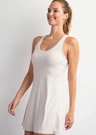 Tennis Romper Dress - White