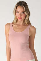 Scoop Neck Layering Tank - Pearl Blush