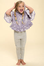 Girl's Nova Floral Print Ruffle Tunic