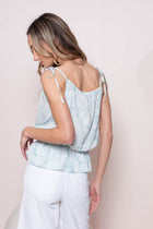 Paisley Tie Sleeve Tank