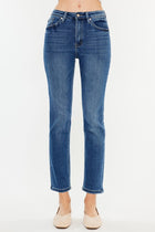 Courtney Slim Straight Jeans - Med Wash