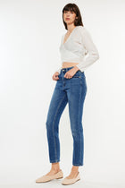 Courtney Slim Straight Jeans - Med Wash