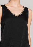 Chain Detail Tank - Black