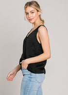 Chain Detail Tank - Black