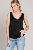 Chain Detail Tank - Black