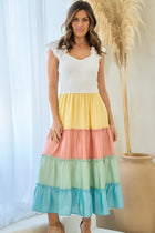 Rainbow Tiered Dress