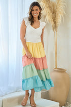 Rainbow Tiered Dress