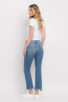 Emma Distressed Hem Ankle Bootcut Jeans