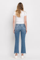 Emma Distressed Hem Ankle Bootcut Jeans