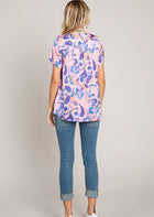 Bright Abstract Print Top