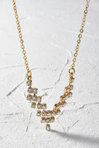 Crystal V Pendant Necklace - 2 Colors