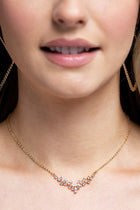 Crystal V Pendant Necklace - 2 Colors