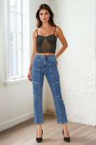 Kelly Seam Detail Straight Leg Jeans