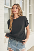 Super-soft Raw Edge T-shirt - Black