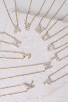 Petite Initial Rhinestone Necklace