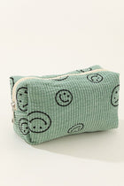 Smiley Corduroy Pouch - 4 Colors