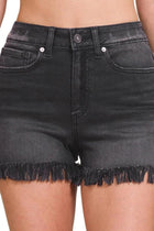 Janelle Frayed Hem Denim Shorts