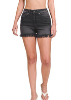 Janelle Frayed Hem Denim Shorts