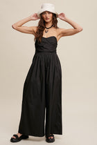 Wrap Bow Jumpsuit - Black