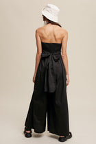 Wrap Bow Jumpsuit - Black