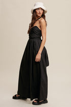 Wrap Bow Jumpsuit - Black