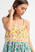 Printed Tiered Midi Dress