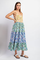 Printed Tiered Midi Dress