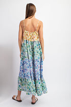 Printed Tiered Midi Dress