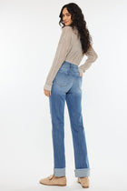 Liz Straight Leg Cuffed Jeans
