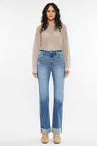 Liz Straight Leg Cuffed Jeans