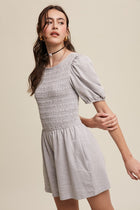 Smocked Puff Sleeve Romper