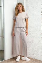 Soft Knit Short Sleeve Top - Taupe