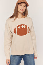 Football Graphic Crewneck Sweater