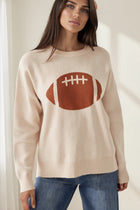 Football Graphic Crewneck Sweater