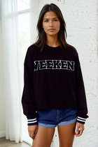 Weekend Chenille Patch Sweatshirt - Black