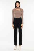 Courtney Slim Straight Jeans - Black