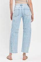 Stella High Rise Light Wash Barrel Leg Jeans