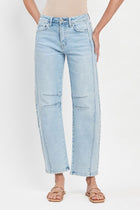 Stella High Rise Light Wash Barrel Leg Jeans