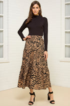 Abstract Print Layered Skirt