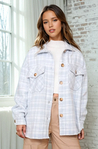Plaid Shacket - Blue
