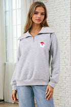 Santa Patch Half-Zip Sweatshirt