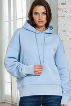 Oversized Kangaroo Pocket Hoodie - Spring Blue