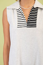 Collared Color Block Mini Dress