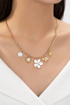 Multi Charm Necklace - Flowers, Bee, Heart