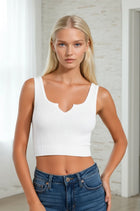 Seamless Solid Notch Brami - White