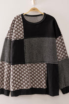 Mosaic Patchwork Top - Black