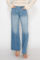 Frankie Tummy Control Wide Leg Jeans with Seam