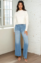Frankie Tummy Control Wide Leg Jeans with Seam