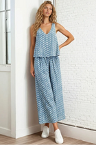 Floral Embroidered Denim Jumpsuit